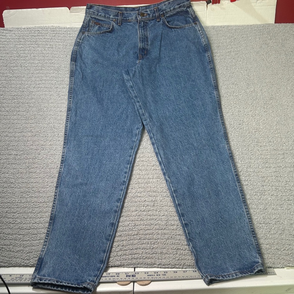 Chic Jeans High Rise Tapered Mom 34x31 Medium Wash Vintage 80s Retro Denim